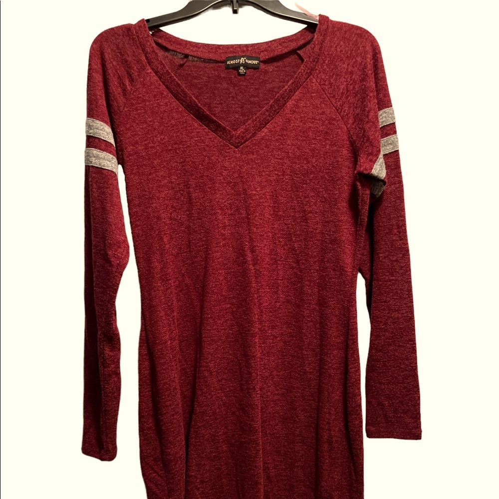 Long sleeve stretch straight line dress